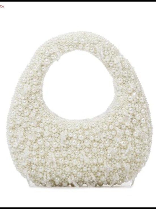 Handbags - Pearl Beaded Clutch Purse Mini Evening Bag Formal Party Wedding Bridal